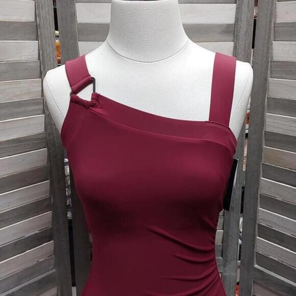 Women's Asymmetrical Shoulder One Piece Swimsuit | Aqua Green | Small - Picture 2 of 13